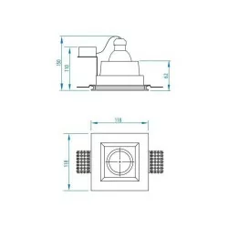 ASTRO Blanco Square 1253002  Recessed downlight