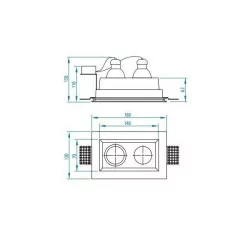 ASTRO Blanco Twin 1253001 Recessed interior downlight