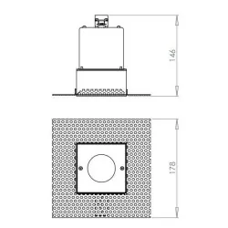 Oprawa łazienkowa IP65 ASTRO Trimless Square 230V 1248005