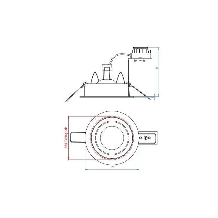 ASTRO Taro Round Adjustable 12V 1240015 oprawa wpuszczana alu szczot