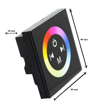touch screen with dimmer for RGB LED strips