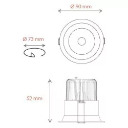 BPM OTIS  3234 IP65 LED biała/czarna