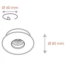 BPM CATLI Classic 3005.RF LED IP65 łazienkowa biała, czarna 10W, 7W