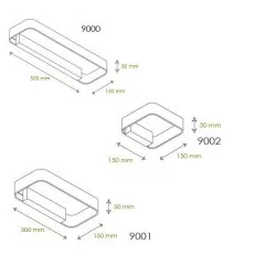 Wall light LED BPM KAPI 9000