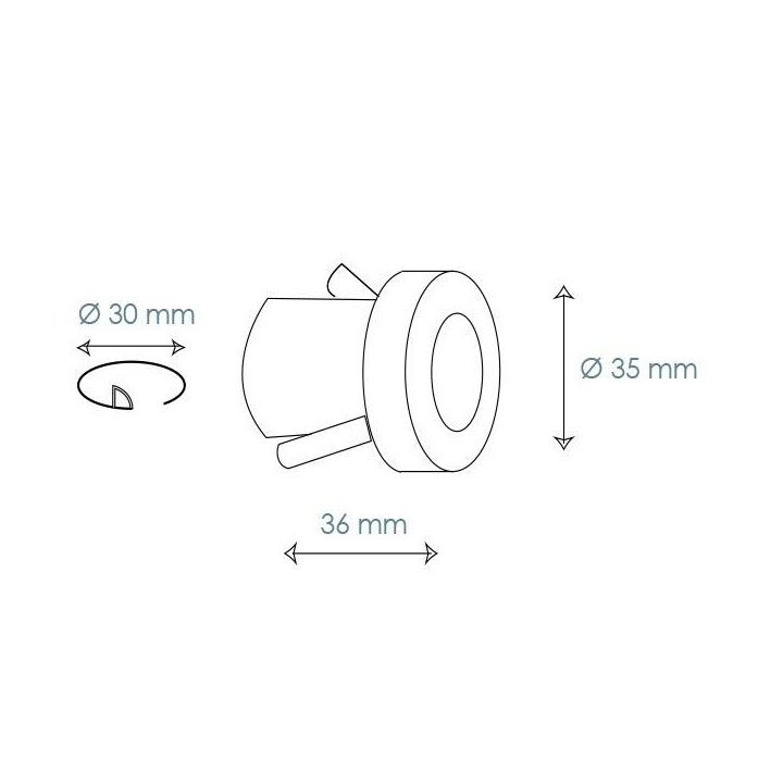 Lampka schodowa BPM ADIMA 8104 biała