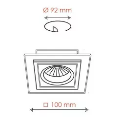 BPM 3070 SQUARE 12V, 230V aluminium