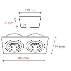 BPM MINI CATLI 3012 LED 2x10W, 2x7W﻿﻿