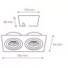 BPM MINI KATLI 3055 2x10W, 2x7W LED