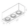 AQFORM SQUARES 50x3 230V natynkowy 46011