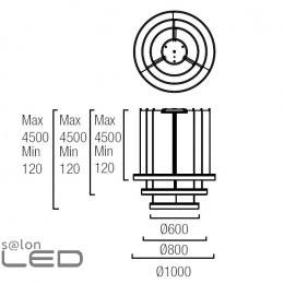 LEDS-C4 Circ 00-3649-BW-M3 Pendant lamp 00cm biała