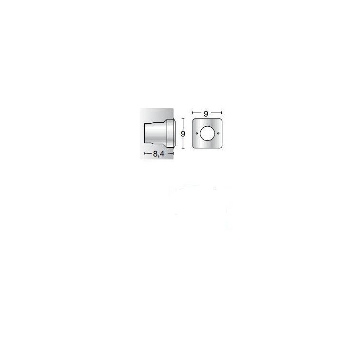 DOPO Exterior recessed lamp NAT-LED Square