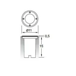 DOPO Exterior recessed lamp BORA 3x1W