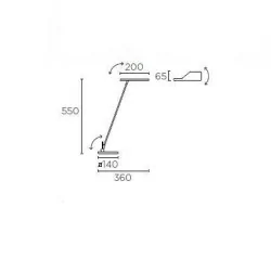 LEDS-C4 Lampka biurkowa ELVA 10-1523-21-21