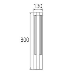 LEDS-C4 Exterior garden bollard HELION BIG