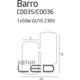 MAXlight Barro C0035, C0036 oprawa sufitowa biała, czarna