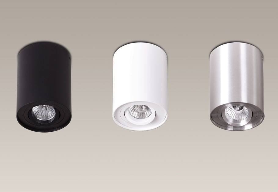 Maxlight Basic Round Okrągła Tuba Oprawa Sufitowa Biała Czarna 230v