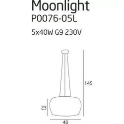 Lampa wisząca Maxlight MOONLIGHT średnia P0076-05L