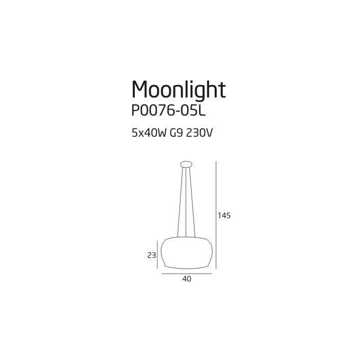 Lampa wisząca Maxlight MOONLIGHT średnia P0076-05L