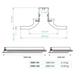 CONTINUOUS LINEAR RECESSED STRUCTURE MENORCA LED