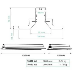 CONTINUOUS LINEAR RECESSED STRUCTURE MENORCA LED