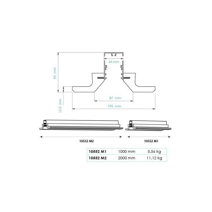 CONTINUOUS LINEAR RECESSED STRUCTURE MENORCA LED