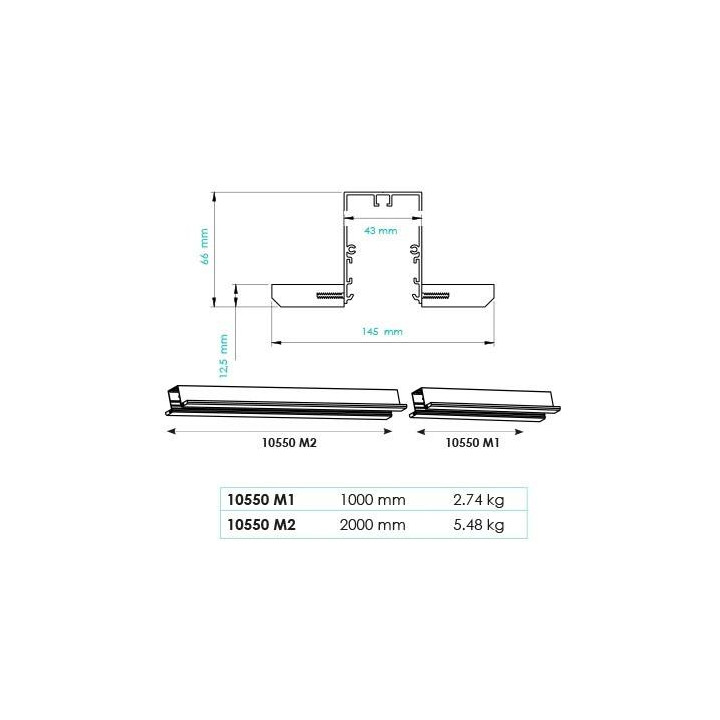 CONTINUOUS LINEAR RECESSED STRUCTURE MENORCA LED