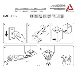 Kinkiet BPM Crismosil METIS 10098 montaż