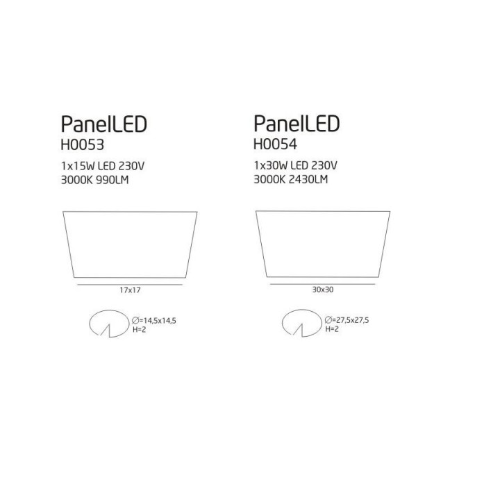 Panel LED MAXlight  H0053, H0054