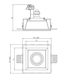 ASTRO oprawa wpuszczana z gipsu Blanco Adjustable Square 1253007