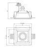 ASTRO Blanco Adjustable Square 1253007 recessed downlight