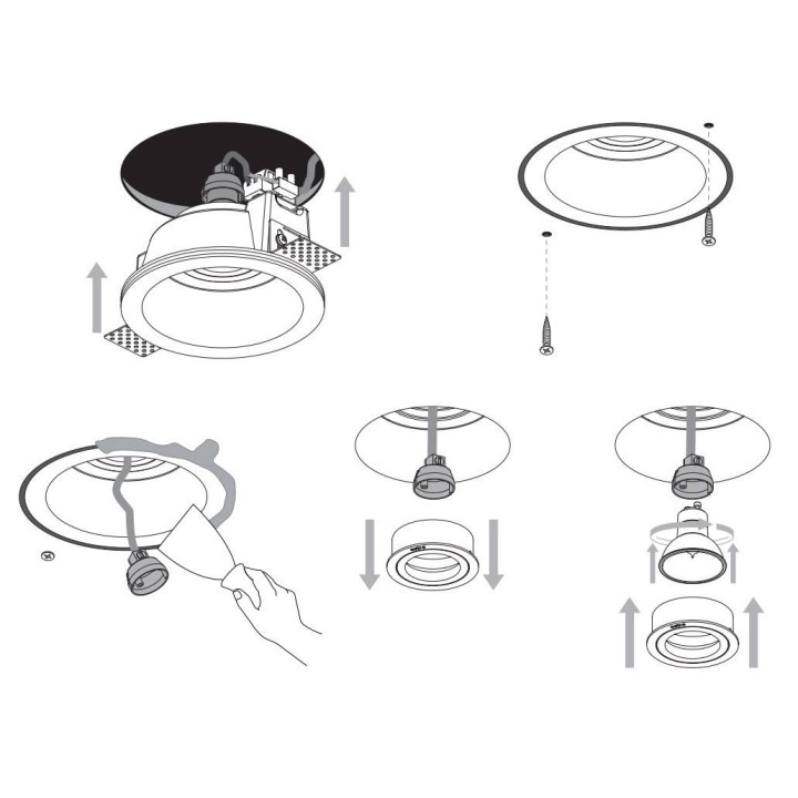 ASTRO Blanco Adjustable Twin 1253006 podw&oacute;jna oprawa wpuszczana z gipsu