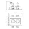 ASTRO Blanco Adjustable Twin 1253006 podwójna oprawa wpuszczana z gipsu