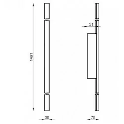 STILNOVO XILEMA 7767, 7768 kinkiet LED 149cm biały, aluminium