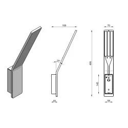 STILNOVO LAMA 7104, 7137 modern 21W LED wall light white, black 3000K
