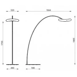 MR MAGOO 8009 floor lamp LED 23W