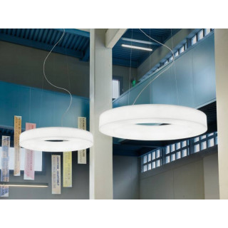STILNOVO SATURN 7650, 7652 large white LED pendant 75cm or 115cm DALI