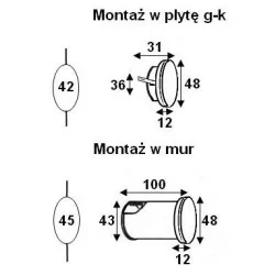 Lampka schodowa LED ELKIM LESEL 009B