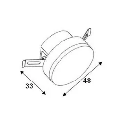 Lampka schodowa LED ELKIM LESEL 009B