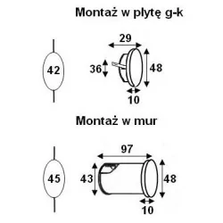 Lampka schodowa LED ELKIM LESEL 009