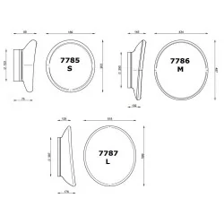 STILNOVO DYNAMIC 7785, 7786, 7787 plafon, kinkiet LED IP44 białe szkło