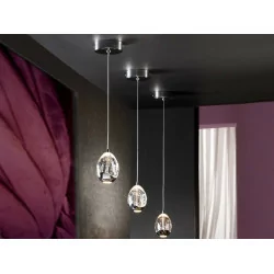 Lampa wisząca SCHULLER ROCIO 1 LED chrom, złota