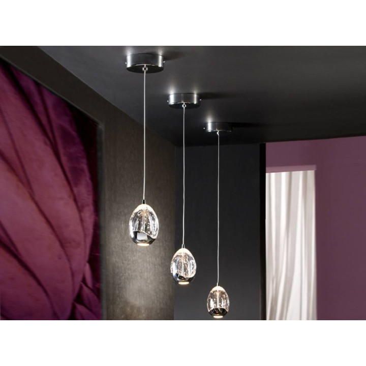 Lampa wisząca SCHULLER ROCIO 1 LED chrom, złota