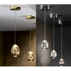 Pendant lamp SCHULLER ROCIO 1 LED chrome, gold