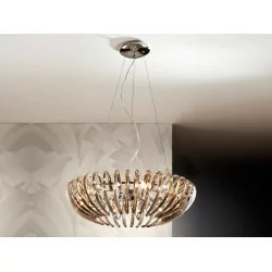 Lampa wisząca SCHULLER ARIADNA 12L szampan, chrom