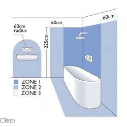ASTRO NENA 1105001 bathroom wall light chrome with white glass