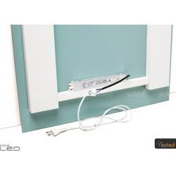 Modern mirror with LED backlighting.