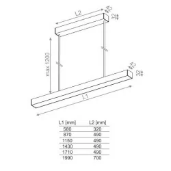 AQUAFORM SET RAW mini LED suspended 58cm-199cm