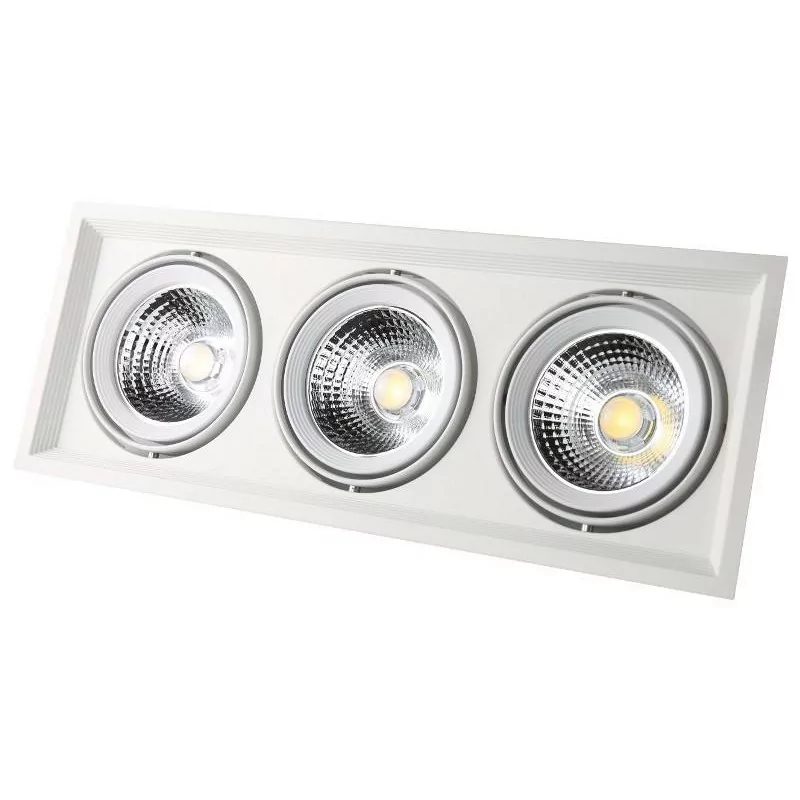 Downlight recessed LED COB 2x25W white, black