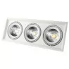 Oprawa sufitowa LED COB 3x25W biała, czarna 3000K