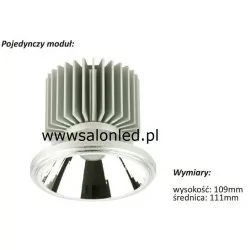 Downlight recessed LED COB 2x25W white, black